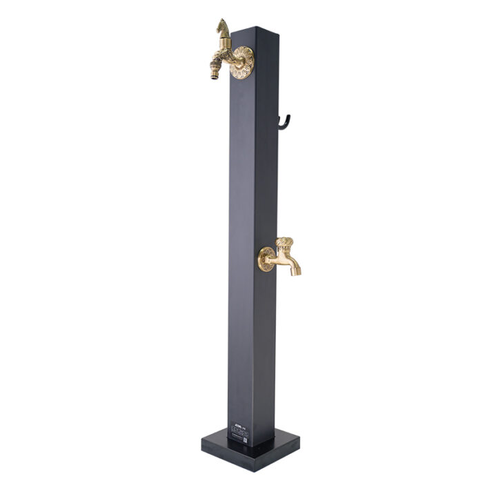 Garden Square Water Tap - Black