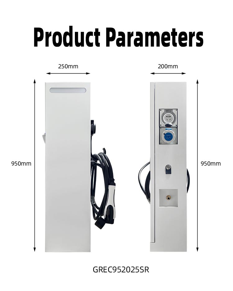 RV Pedestal with EV Charging product size